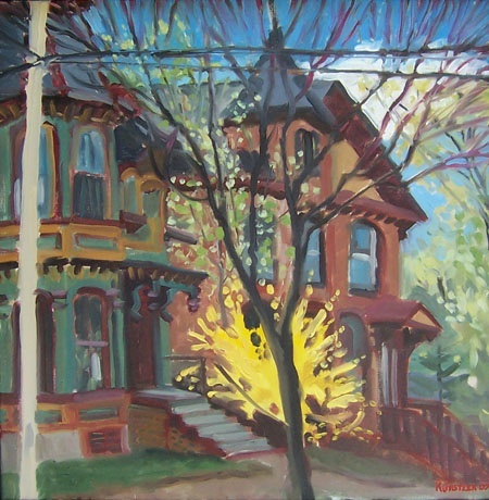 Walton Street, Saratoga, on a Spring Day