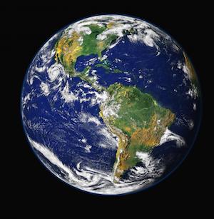 A composite image of the Western hemisphere of the Earth. Credit: NASA