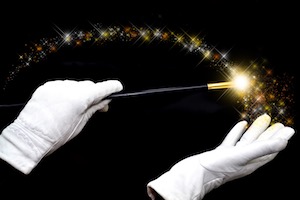 Waving magic wand