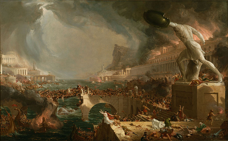 Cole Thomas. The Course of Empire Destruction. 1836 Wikimedia Commons
