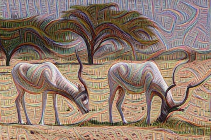 An ibis as "seen" by a machine, 2015. This processed image, which is based on a photograph by Dr. Zachi Evenor, is courtesy of software engineer Guenther Noack, 2015, and is reproduced from Wikimedia Commons (CC BY 4.0). Credit: Dr. Guenther Noack, 2015, reproduced from Wikimedia Commons (CC BY 4.0).