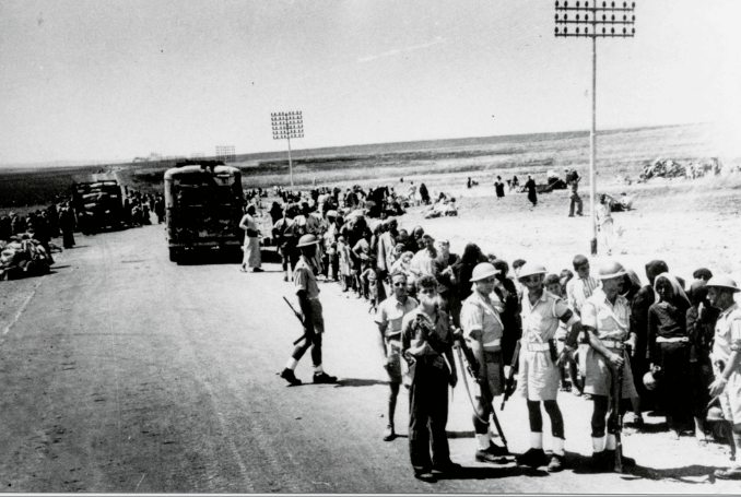 Palestinian refugees were forced by Zionist militias to flee their homes during the 'Nakba' - The Catastrophe - of 1948 . (Photo: via UNRWA)