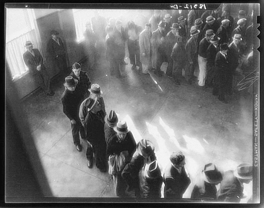 Unemployment line in the 30's